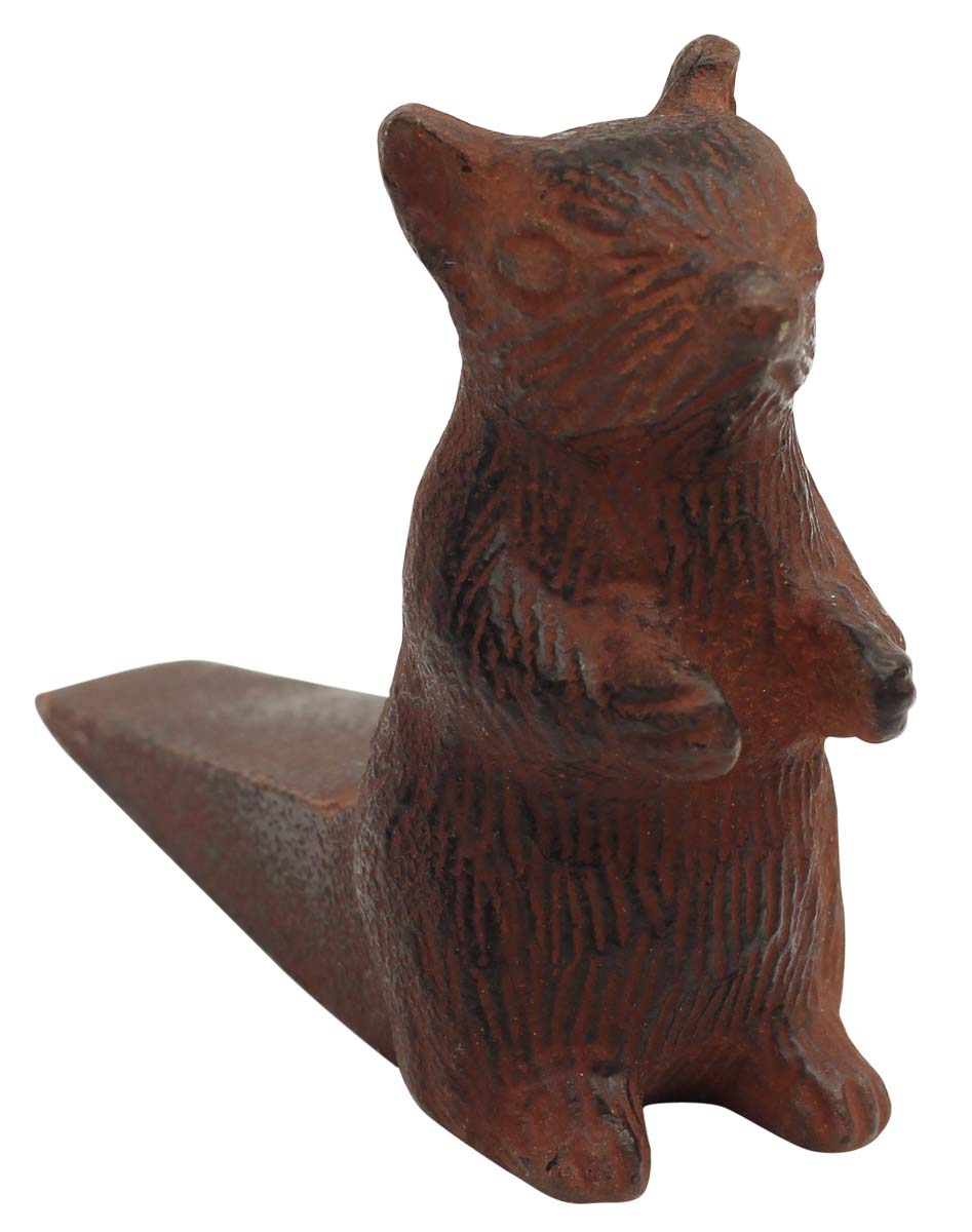 Buy in Bulk Wholesale Squirrel Door Stopper - Solid & Heavy Wedge Style Stopper - Rustic Cast Iron Patina - Home Decor & Accessories & Supplies